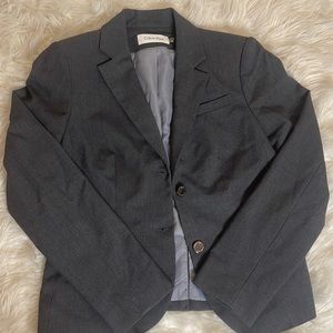Size 6, Grey Calvin Klein Suit Blazer For Sale